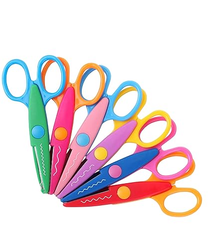 Mr. Pen- Craft Scissors Decorative Edge, 6 Pack, Craft Scissors, Zig Zag Scissors, Decorative Scissors, Scrapbooking Scissors, Fancy Scissors, Scissors for Crafting, Pattern Scissors, Design Scissors - Bright