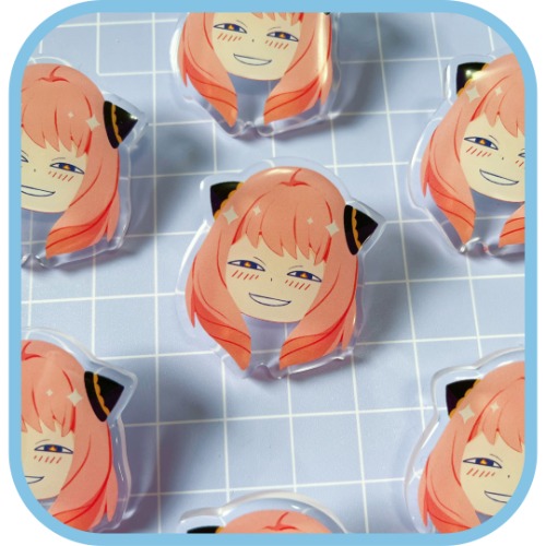 anya acrylic pin