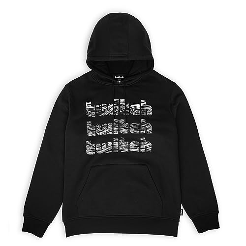 Twitch Graphic Hoodie - Black Glitch Type