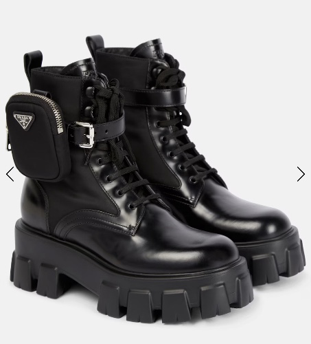 PRADA Monolith leather ankle boots