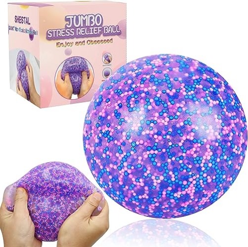 Giant Jumbo Stress Balls for Adults, Sensory Toy 4-Inch Jumbo Squishy Stress Relief Toys Ball