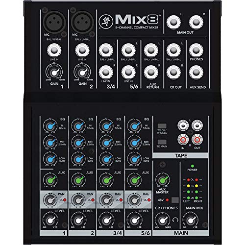 Mackie Mix Series Mix8 8-Channel Mixer - Mix8 - Mixer