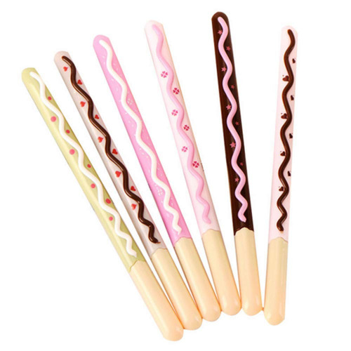 Schoolsupply 5x Lifelike Biscuit Stick Kawaii Cookie Gel Pen School Supplies Stationery Writing Student Gift Kids Rewarding - 