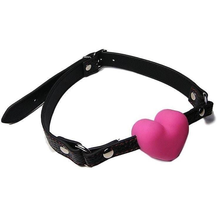 Silicone Heart Ball Gag | Pink