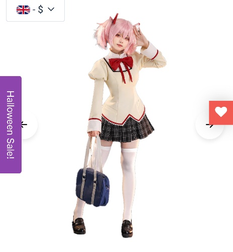 DokiDoki-SR Anime Puella Magi Madoka Magica Cosplay Kaname Madoka / Akemi Homura / Tomoe Mami / Kyouko Sakura / Sayaka Miki Costume School Uniform | Madoka / L-PRESALE