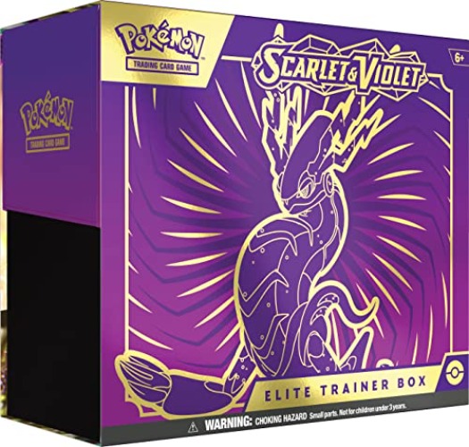 Pokemon TCG: Scarlet and Violet Elite Trainer Box - Miraidon Purple (1 Full Art Promo Card, 9 Boosters and Premium Accessories) - Miraidon Purple