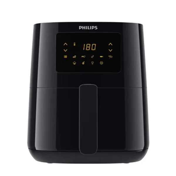 Philips Essential Air Fryer with Rapid Air Technology, 0.8Kg, 4.1L, 1400 Watt, Black, HD9252/91