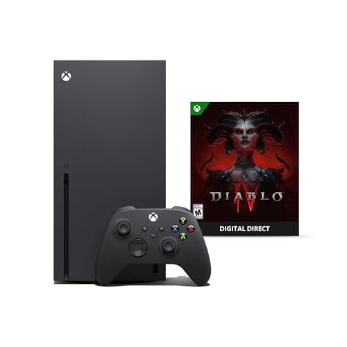 Microsoft Xbox Series X Diablo IV Bundle - Includes Xbox Wireless Controller - Up to 120 frames per second - 16GB RAM 1TB SSD - Experience True 4K Gaming - Comes with Digital Copy for Diablo IV - Xbox Series X - Diablo IV Bundle - Console Only