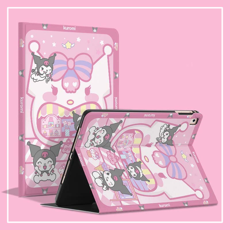 Cute Cartoon iPad Case with Smart Auto Wake-Up (6 words - A