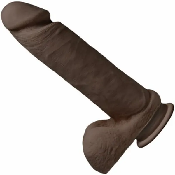 The D - Perfect D 8" Suction Cup Dildo by Doc Johnson - Chocolate