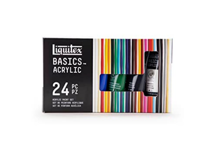 Liquitex BASICS Acrylic Paint Set, 24 x 22ml (0.74-oz) Tube Paint Set - 24 x 22ml (0.74-oz) - Paint Set