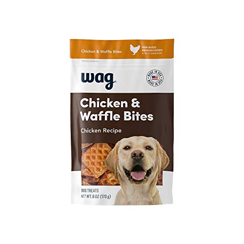 Amazon Brand - Wag Dog Treats Chicken and Waffle Bites 6oz - 6 Ounce (Pack of 1)