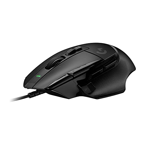 Logitech G502 X Wired Gaming Mouse - LIGHTFORCE hybrid optical-mechanical primary switches, HERO 25K gaming sensor, compatible with PC - macOS/Windows - Black - Black - Generation 2 - Mouse