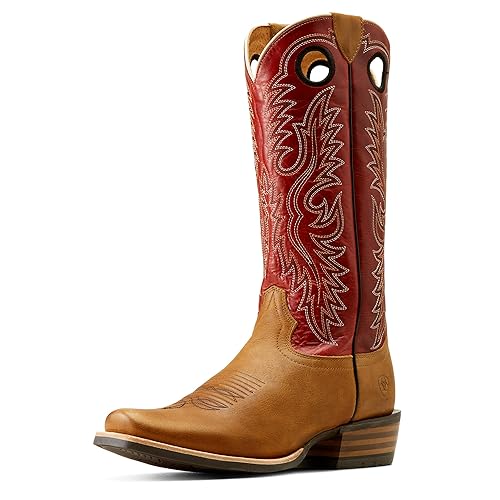 Ariat Men's Ringer Western Boot - Red Cedar/Polo Tan - 11.5 Wide