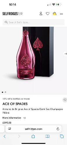 Ace of spades, luxury champagne 