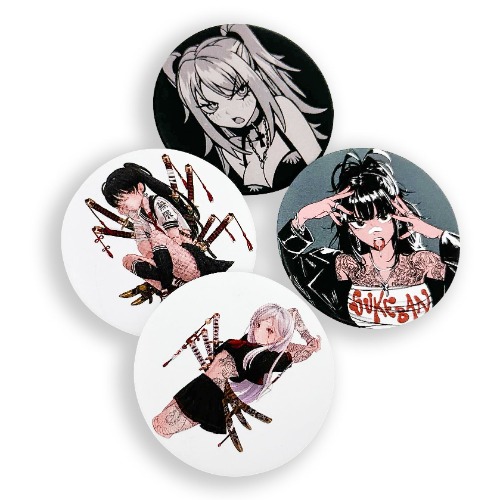 "World on Fire" Button Pins 4 Pack