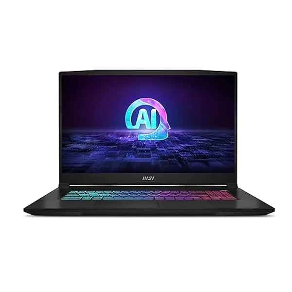 MSI Katana A17 AI 17.3” 240Hz QHD Gaming Laptop: Ryzen 9-8945HS, NVIDIA Geforce RTX 4070, 64GB DDR5, 2TB NVMe SSD, Cooler Boost 5, Win 11: Black B8VG-879US - Ryzen 9 - 64 GB - 2 TB - RTX 4070 - 17" QHD+
