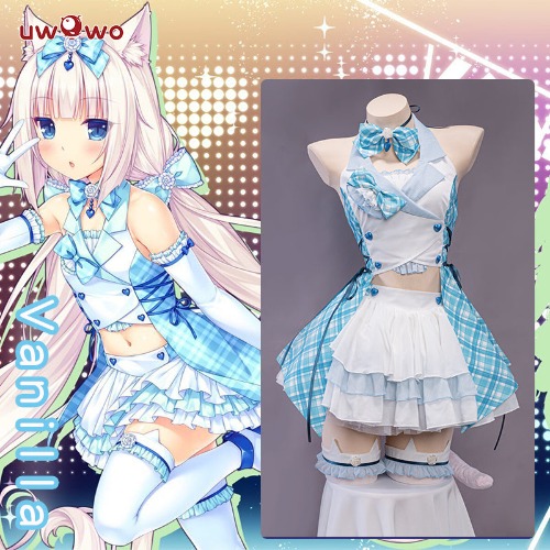 Uwowo Game Nekopara Live Catgirls Vanilla Idol Stage Performance Cosplay Costume - 【In stock】M