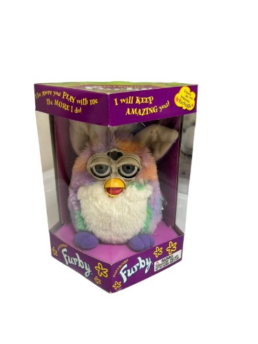 1999 Tiger Furby Rainbow Pastel Tie-Dye Fur  Factory Sealed NIB! Special Edition