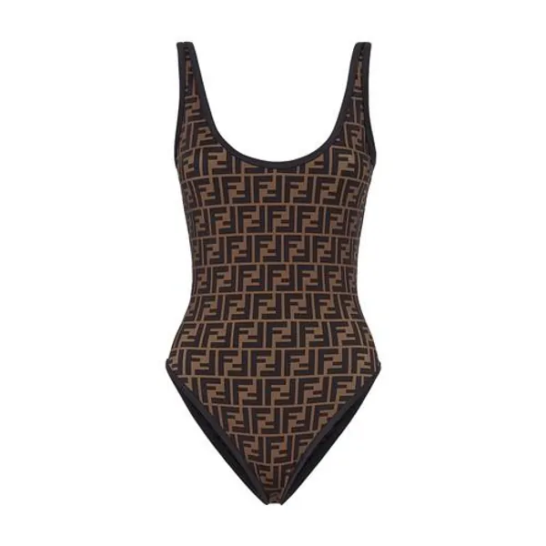 One-Piece Swimsuit - Brown Lycra® swimsuit | Fendi