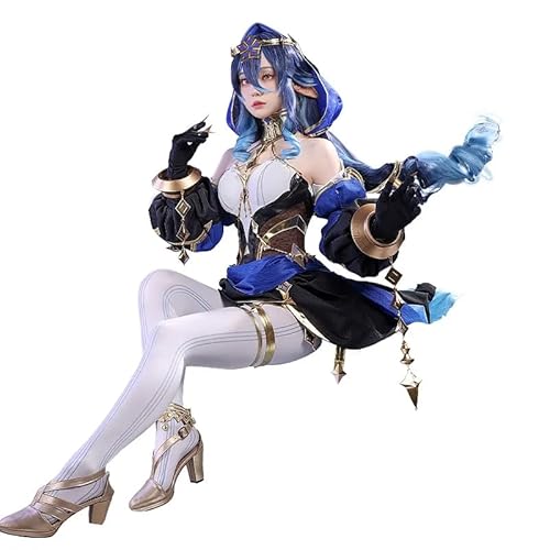 KIRA KIRA Game Genshin Impact Layla Cosplay Costume Doki-SR Genshin Layla Cosplay Costumes Halloween Outfits for Women - Large