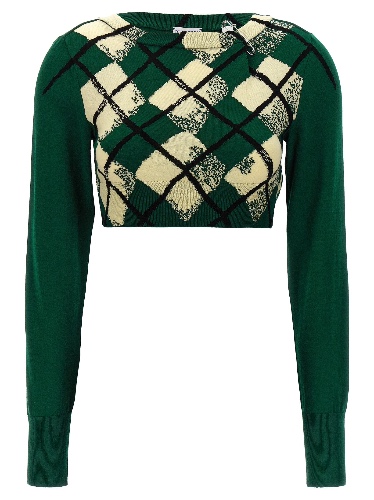 Argyle Pattern Sweater Sweater, Cardigans Green - XS