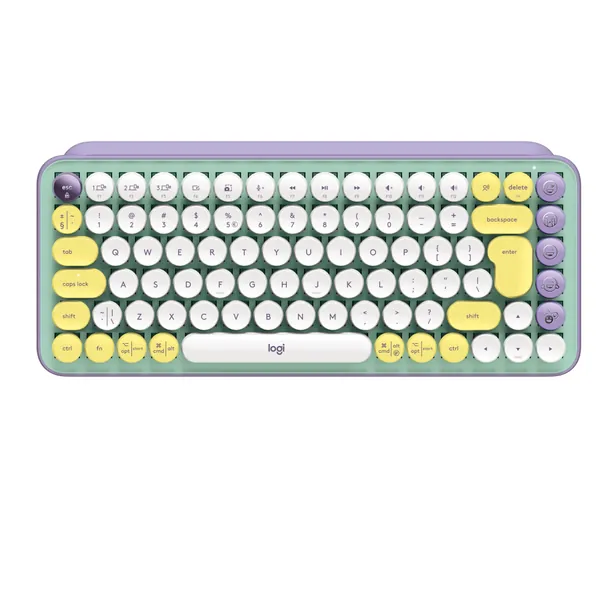 Logitech POP Keys Wireless Mechanical Keyboard with Emoji Keys, Daydream Mint