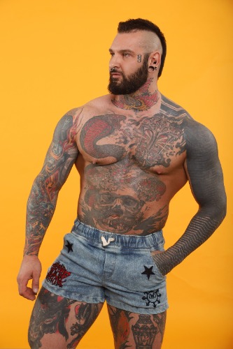 Denim Battle Thrasher Shorts | Medium