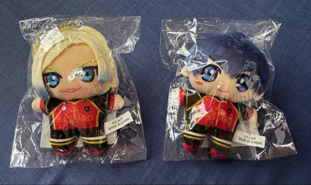 Isagi and Kaiser uniform plushies