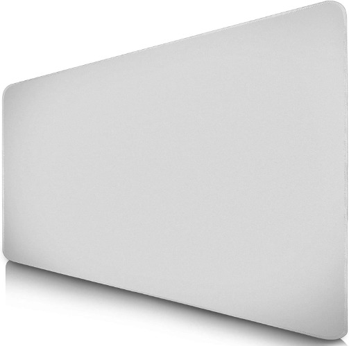 Sidorenko XXL Gaming Muismat - 900 x 400 mm - randloze randen - anti-slip - XXL verlengde Mouse Pad - bureauonderlegger - speciaal oppervlak verbetert snelheid en precisie - wit - XL - Weiß
