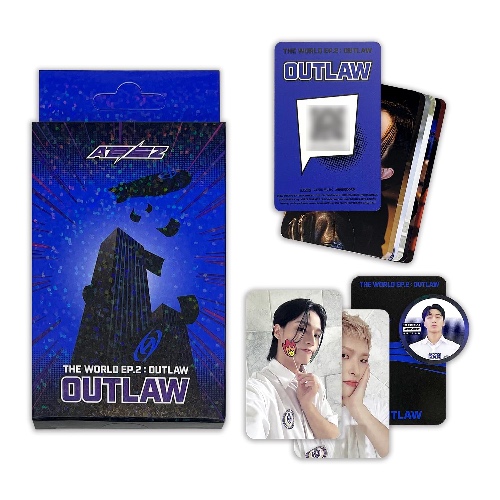 ATEEZ - [THE WORLD EP.2 : OUTLAW] (PLATFORM VER.) Case + Mini Card + Image Card + Photocard 1 + Photocard 2 + Photocard 3 + Sticker + 2 Pin Button Badges + 4 Extra Photocards