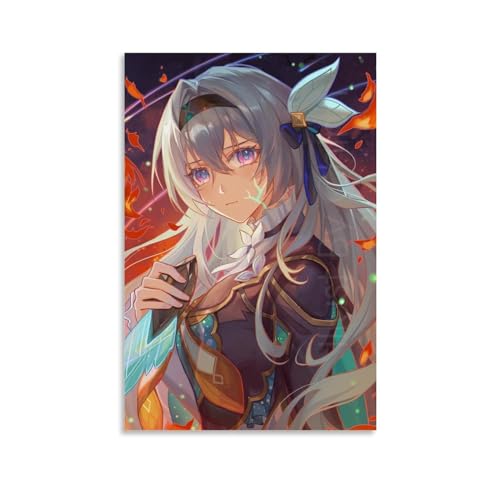 FBBINKA Game Honkai Star Rail Firefly Living Bed Room Decor Modern Aesthetic Wall Art Posters Gift For Friend Unframe-style 08x12inch(20x30cm) - 08x12inch(20x30cm) - Unframe-style