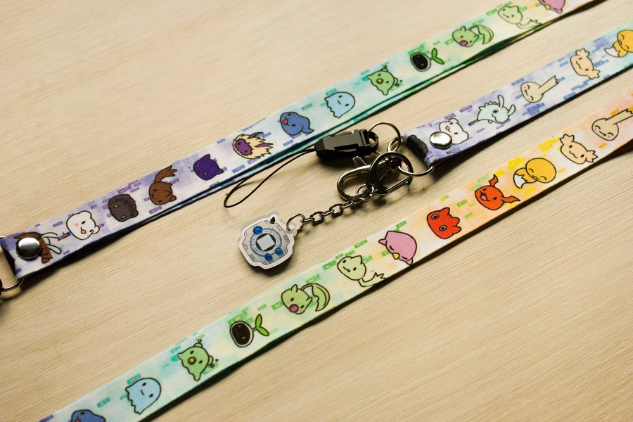 Baby digimon landyard with little charm