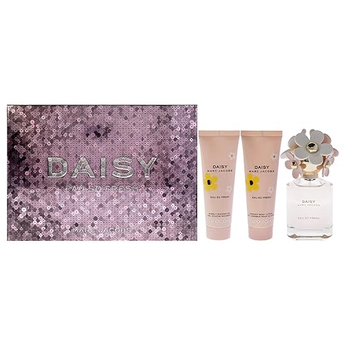 Marc Jacobs Daisy Eau So Fresh 3 Piece Gift Set for Women (Package may vary) - Cedar,Floral,Fresh,Raspberry - 1 Count (Pack of 1)