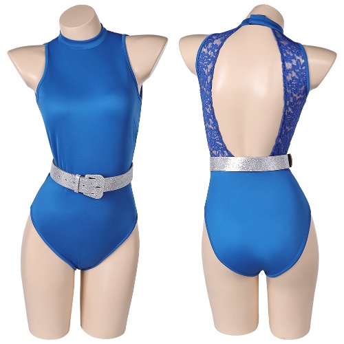 The Substance Elizabeth Women Blue Sport Jumpsuit Carnival Halloween Cosplay Costume | Female / S