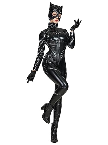 miccostumes Womens Costume Anime Cat Cosplay Bodysuit Jumpsuit Zipper Front With Corset Halloween - Small
