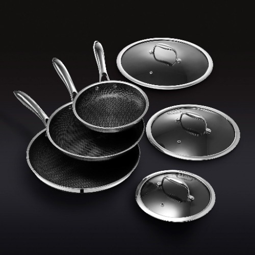 Hybrid Fry Pan Set with Lids, 6pc | Default Title
