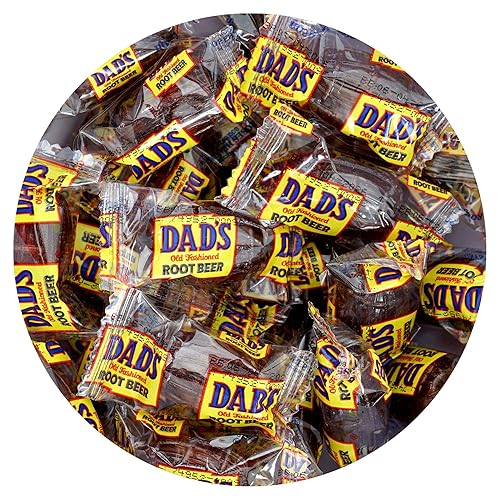 Dad's Root Beer Barrels Hard Candy, 1lb Bulk Bag (Approximately 50 pcs), Root Beer Candy, Dads Root Beer Barrels, The Hampton Popcorn & Candy Company - 1 Pound