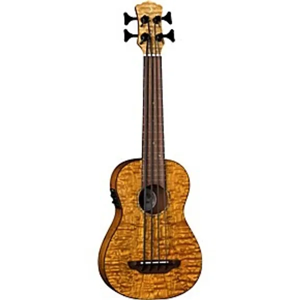 Luna Bari-Bass Quilt Top Acoustic Electric Ukulele