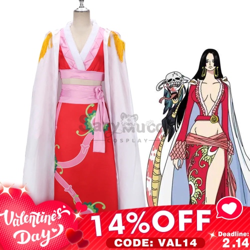 【Valentine's Day 14% OFF CODE: VAL14】【In Stock】Anime One Piece Cosplay Boa·Hancock Cosplay Costume - M