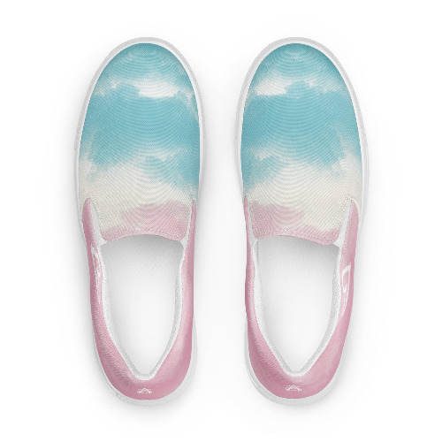 Cloudy Trans Pride Slip-on Canvas Shoes