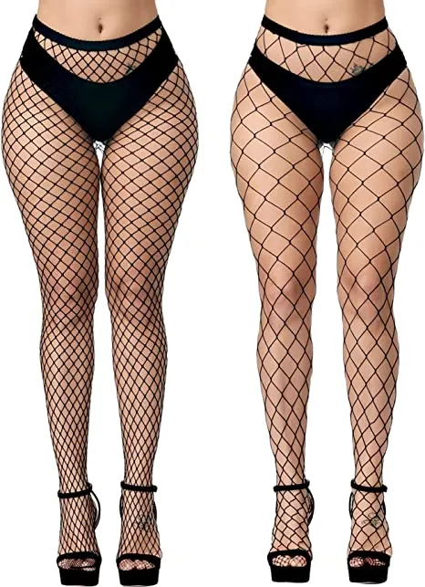 High Waist Patterned Fishnet Tights