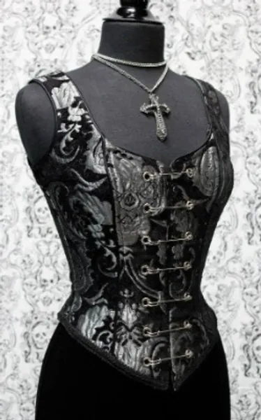 PIN BODICE  Silver/black Tapestry | Etsy