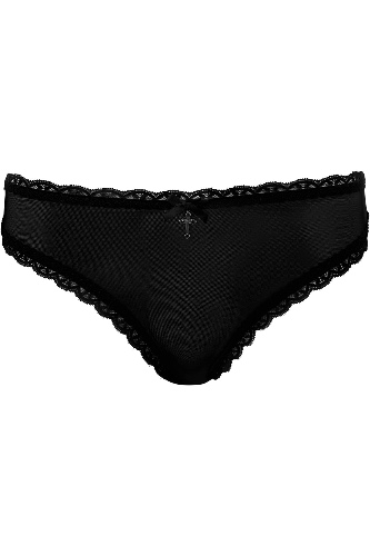 She Bites Lace Panty [B] | XS / Black / 90% Nylon 10% Elastane
