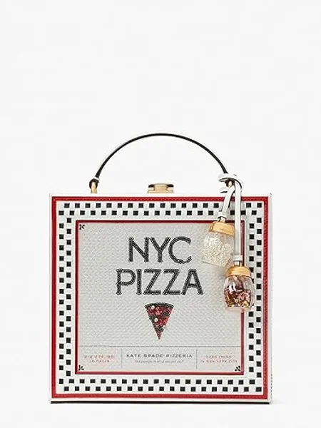 kate spade new york Women's Slice Printed Spazzolato Leather 3D Pizza Box Top Handle - One Size - Multi