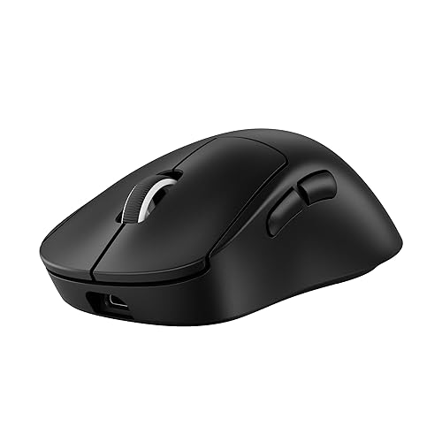 Logitech G PRO X SUPERLIGHT 2 DEX LIGHTSPEED kabellose Gaming-Maus, 60 g leichte Pro-Grade-Maus mit 5 programmierbaren Tasten, 8K Polling, 32K-DPI-Sensor und USB-C-Ladefunktion – für PC/Mac - Schwarz - Schwarz - Gen. 2 / Asymmetrisch - Maus