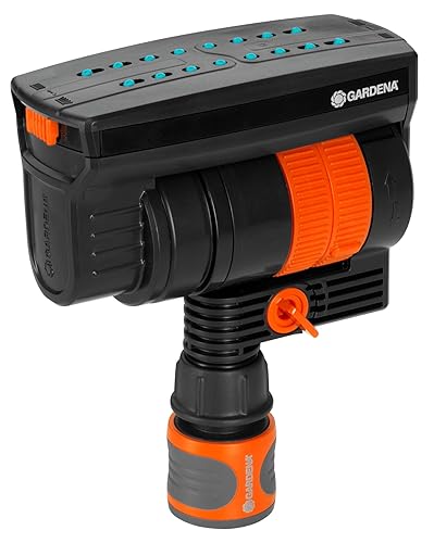 Gardena Sprinklersystem Pipeline Viereckregner: Zur Bewässerung von Flächen bis zu 216 m², Reichweite bis zu 18 m, Sprengbreite bis zu 12 m, Original Gardena Systemteil (08251-20) - Pipeline Viereckregner