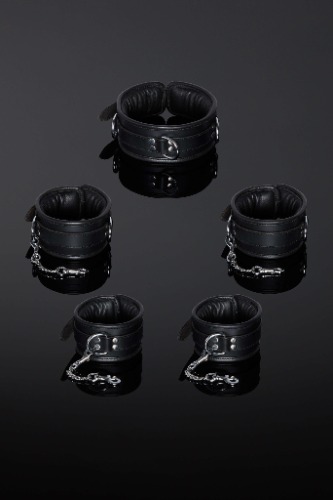 Servage 5 Piece Leather Cuff Set - Classic