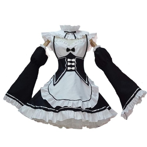 Moqing Anime Cosplay Costume Maid Outfit Lolita Dress for Women and Girls - XL