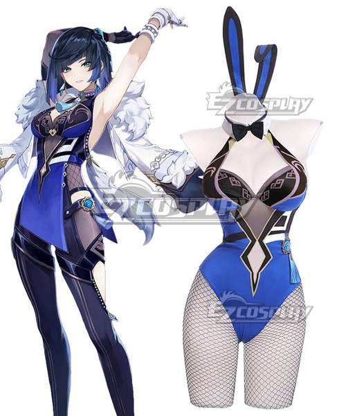 Genshin Impact Bunny Girl Yelan Cosplay Costume